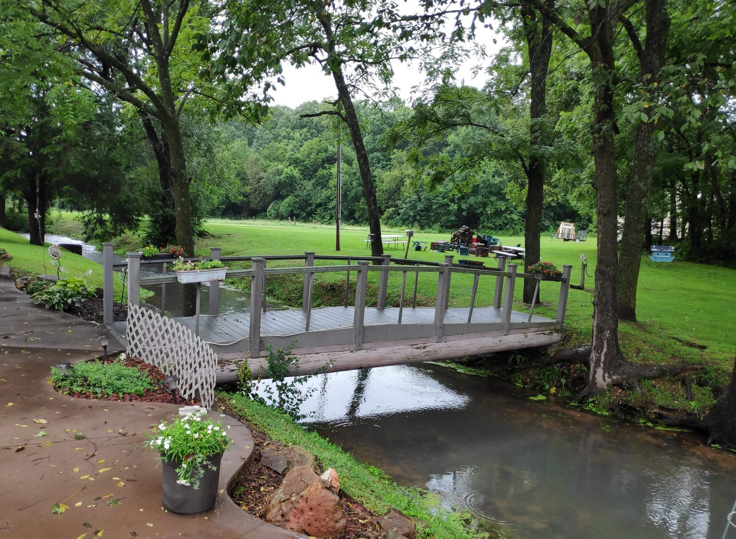 Bridge across a stream. Imagining what could be